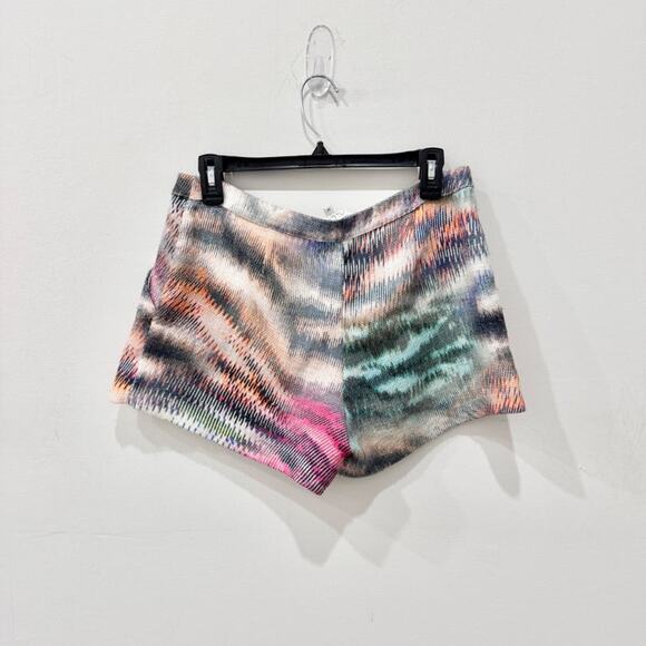 Alexis Tie Dye High Waisted Pleated Trouser Shorts Multi Women's Size Medium - Picture 2 of 3
